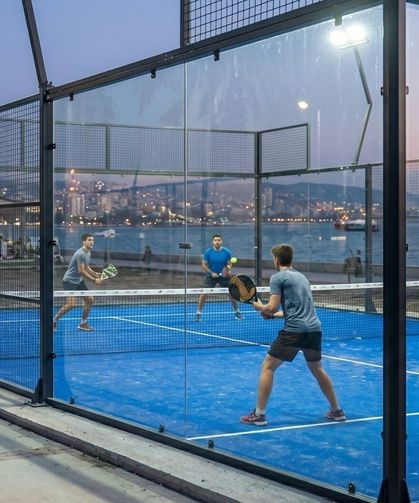 Padel kortları Bostanlı'da yükseliyor!
