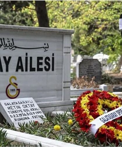 İzmir'in Türk futboluna armağanı Metin Oktay ölümünü 35.yılında kabri başında anıldı