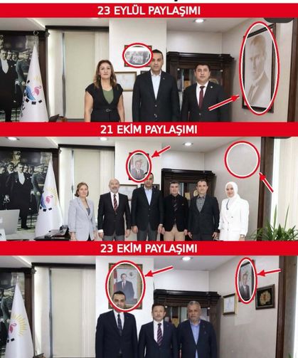 CHP Çiğli'den Çiğli Belediye Başkanı Onur Emrah Yıldız'a sitem: Atatürk'ün portresinden ne istedin?