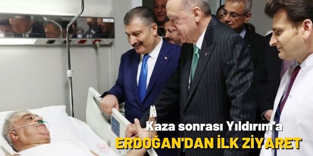Cumhurbaşkanı Erdoğan, Binali Yıldırım'ı hastanede ziyaret etti