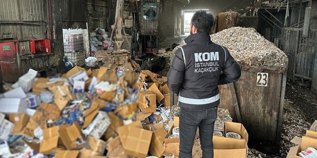 İstanbul'da ele geçirilen 110 ton kaçak tütün ve tütün mamulleri imha edildi