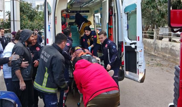 Kepez'de tadilat sırasında korkunç kaza: Genç kadın yaralandı