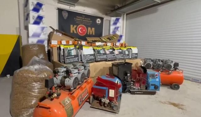 Eskişehir'de merdiven altı üretilen tütüne operasyon!
