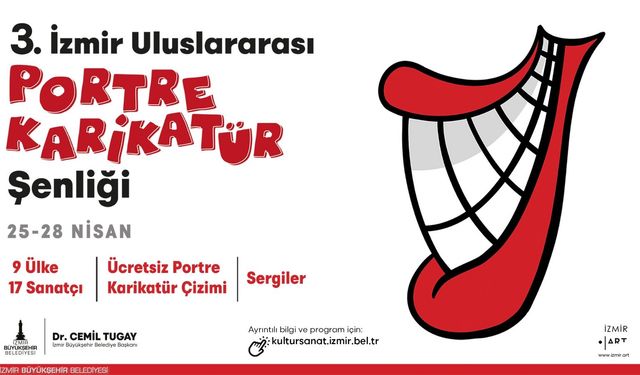 İzmir'de renkler karikatürle buluşuyor: 3. uluslararası portre karikatür şenliği başlıyor!