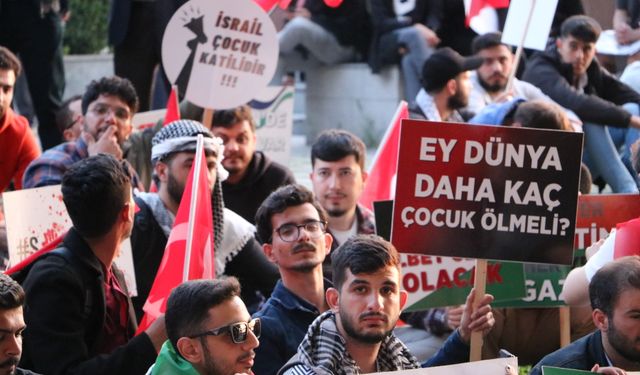 Zonguldak'ta Filistin eylemi: ''Harekete geçin ve gereğini yapın!''