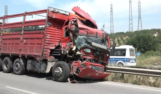 Bursa'da tır şarampole uçtu! kamyon sürücüsü yaralandı