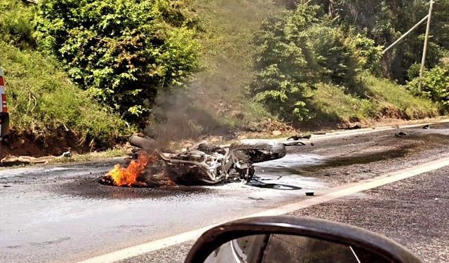 Kastamonu'da motosiklet sürücüsünün sollama hatası hayatına mal oldu!