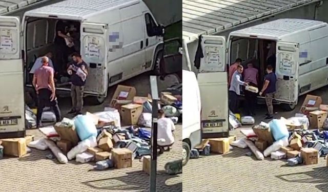 Skandal! Sürat Kargo çalışanları paketleri fırlatarak ayrıştırıyor