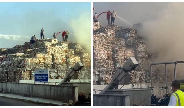 Fabrikanın hurda kağıt bölümünde çıkan yangın söndürüldü