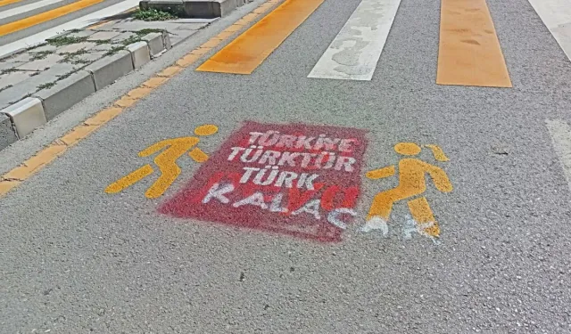 Van'da Kürtçe trafik işaretlerine "Türkiye Türk’tür, Türk Kalacak" yazıldı