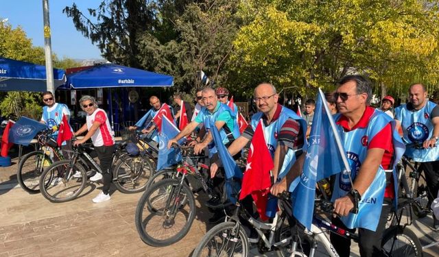 Köyceğiz'deki Cumhuriyet Bayramı etkinliğinde bisiklet coşkusu