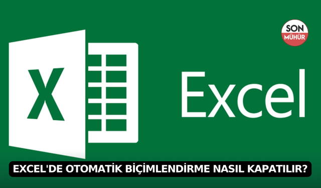 Excel'de Otomatik Biçimlendirme Nasıl Kapatılır?