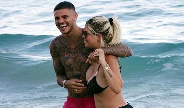 Wanda Nara'ya kış gelmedi! Ceket giyip göğüslerini açık bıraktı