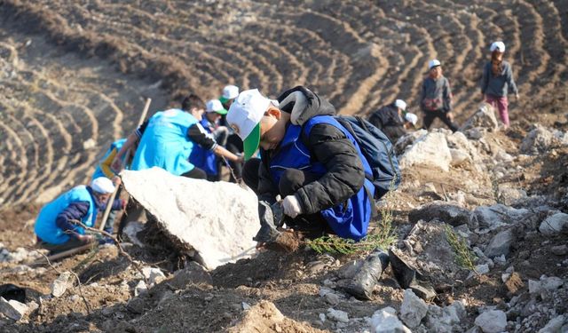 Manisa'da yeşil alanları koruma seferberliği: 3 bin fidan dikildi