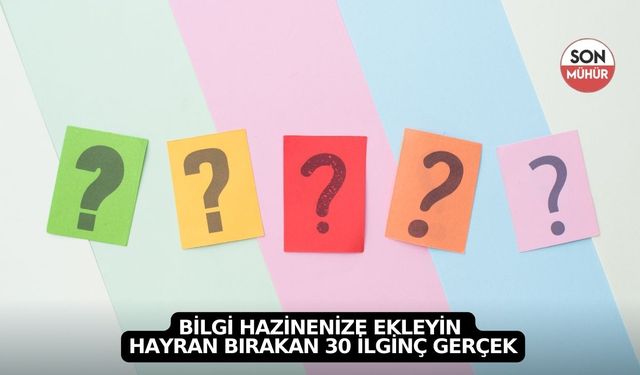 Bilgi Hazinenize Ekleyin: Hayran Bırakan 30 İlginç Gerçek