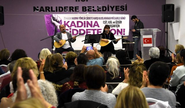 Narlıdereli kadınlar "şiddete karşı tek ses" oldu!