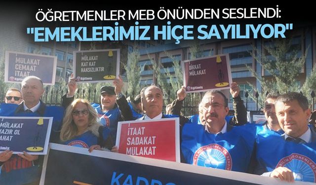 Öğretmenler MEB önünden seslendi: "Emeklerimiz hiçe sayılıyor"