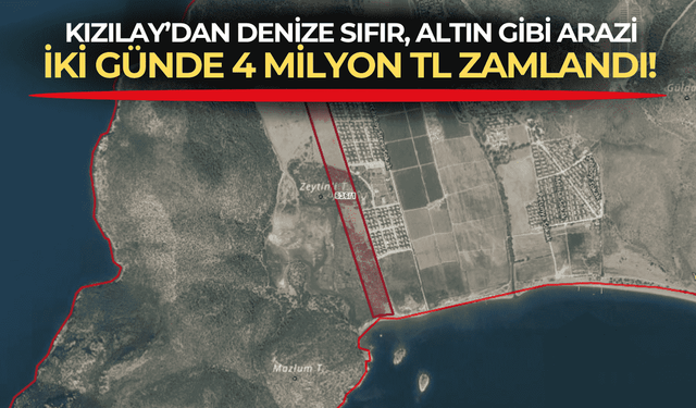 Durduğu yerde değerlendi! Kızılay'ın Karaburun'da satışa çıkardığı taşınmaz iki günde 4 milyon lira zamlandı!