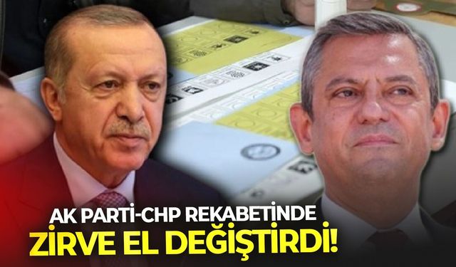 İktidara kırmızı kart gösteren Özgür Özel'e soğuk duş! AK Parti-CHP rekabetinde zirve bir kez daha el değiştirdi!