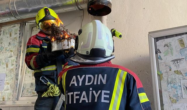 Aydın’da akaryakıt istasyonunda baca yangını paniğe yol açtı!