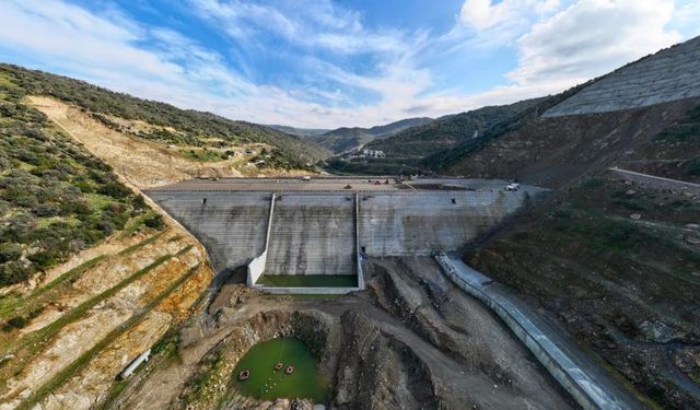 Aydın’ın Sarıçay Barajı’nda çalışmalar hızla devam ediyor