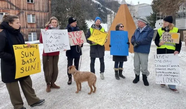 Trump'a Davos'ta protesto!