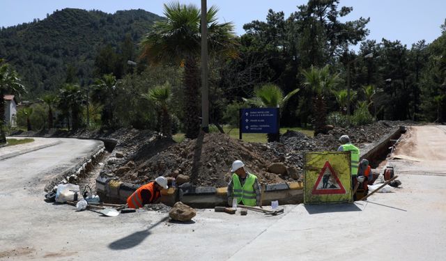 Marmaris'de içme suyu ve yangın hattı çalışması başladı