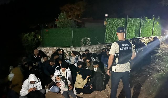 Muğla Fethiye'de yarısı çocuk 36 düzensiz göçmen yakalandı!