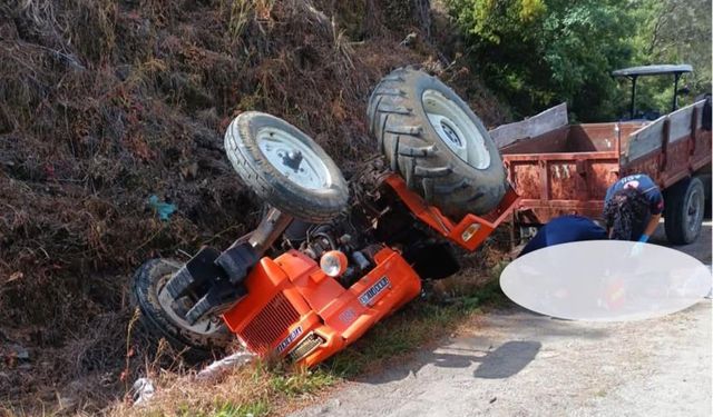 Muğla' da kullandığı traktörün altında kalarak can verdi!