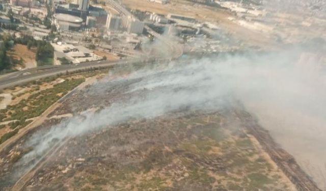 İzmir Bornova'da makilik ve otluk alanda yangın: Müdahale sürüyor!