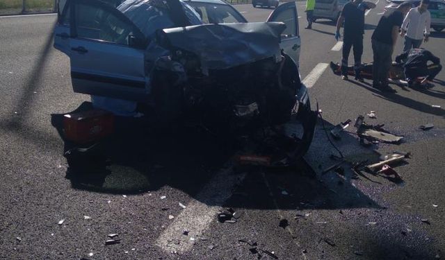 Bayram arifesinde TEM’de zincirleme kaza: 1 ölü, 6 yaralı