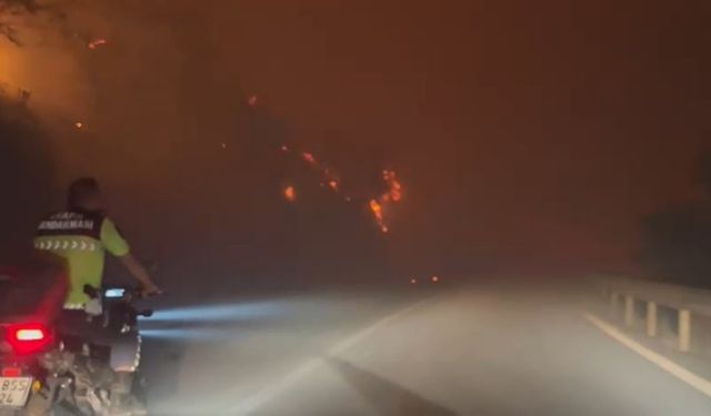 Bursa'daki yangında can pazarı... Basın mensupları ve jandarmalar alevlerden kurtarıldı