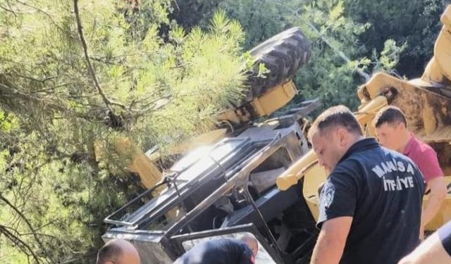 Manisa'da iş makinesi kazası: Greyder operatörü hayatını kaybetti