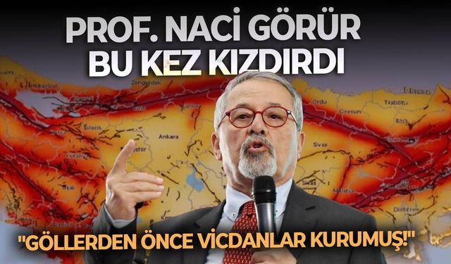 Prof. Dr. Naci Görür'ün kuruyan göllerle ilgili açıklaması öfkelendirdi! Göllerden önce vicdanlar kurumuş!
