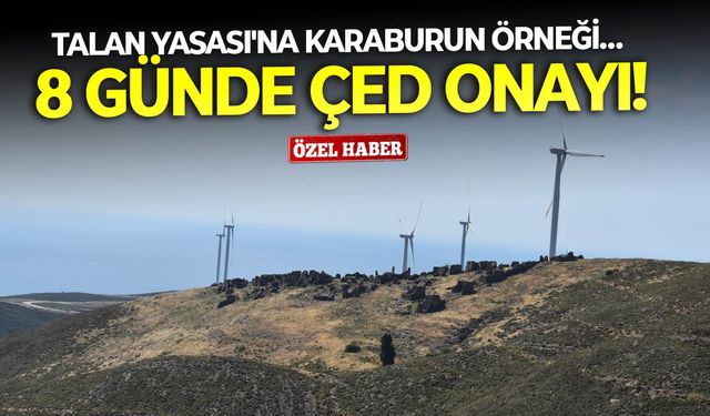 “Talan yasası”na Karaburun örneği… 8 günde ÇED onayı!