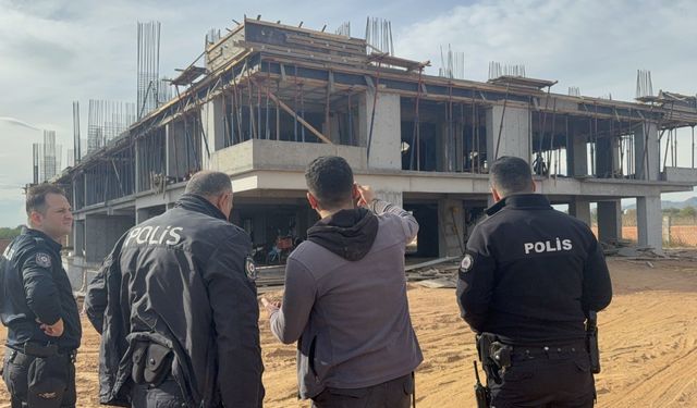 Aydın Efeler'de inşaattan düşen işçi yaralandı!