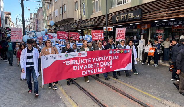 Bursa’da diyabet için umut yürüyüşü