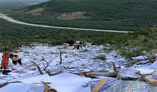 Bursa'da TIR uçuruma yuvarlandı: Ölüler var!