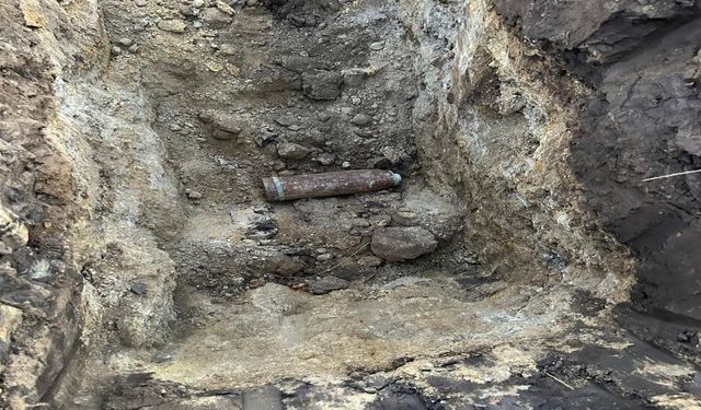 Kurtuluş Savaşı’ndan kalan top mermisi tarlada bulundu