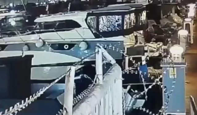 Marina’da kabus anları! Halat kopması ölüm getirdi