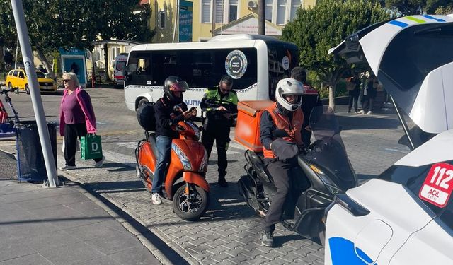 Marmaris’te motorlu kuryelere bilgilendirme ve denetim