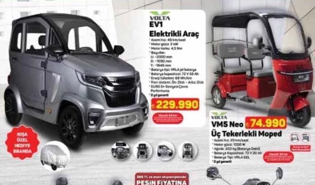 A101 indirimli aktüel katalog yayında! 18 Aralık kataloğunda elektrikli araba 229 bin lira