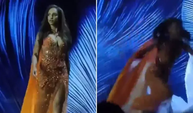 Miss Universe güzeli podyumdan düşmüşü! Sağlık durumu nasıl?