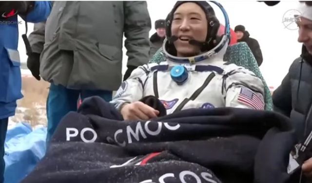 İki kozmonot ve bir astronot 8 aylık uzay görevi sonrası dünyaya dönüş yaptı