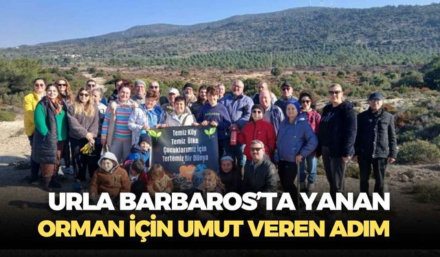 Urla Barbaros’ta yanan orman için umut veren adım: Meşe palamutları toprakla buluştu