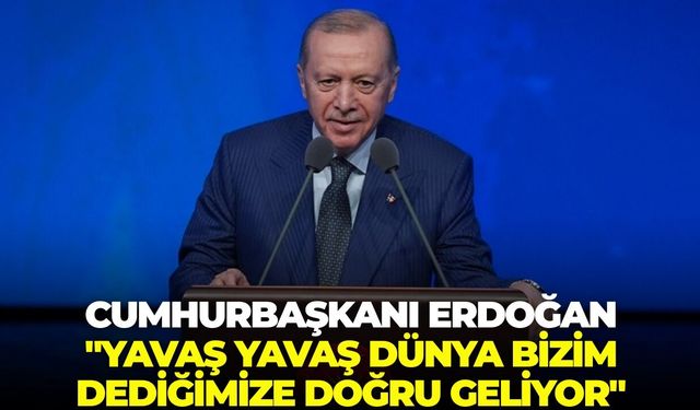 Cumhurbaşkanı Erdoğan: "Yavaş yavaş dünya bizim dediğimize doğru geliyor"