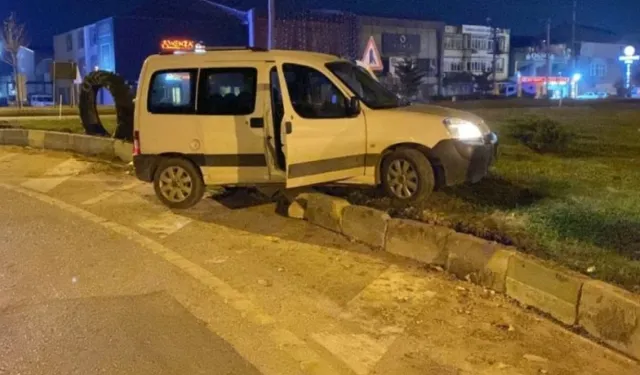 Polisten kaçarken kaza yaptı!