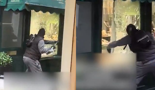 Güpegündüz kimseye aldırmadan kuyumcu soydular! İşte o anlar