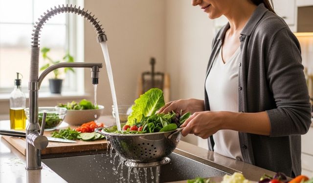 Salata malzemeleri için 10 dakikalık mutfak sırrı: Doğru süreyle yıkayın, farkı görün