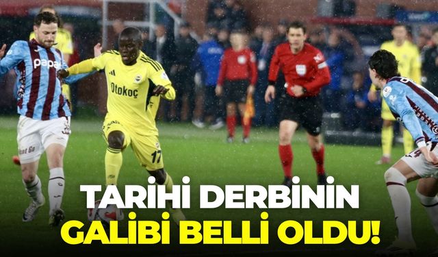 Trabzonspor- Fenerbahçe derbisinin kazananı belli oldu!